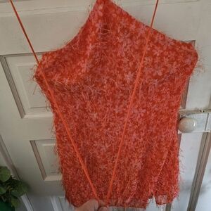Wild Fable Orange Floral Lace Camisole